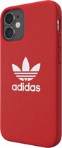 iPhone 12 Mini Backcase hoesje - adidas Originals - Effen Rood - Canvas