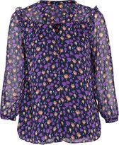 Paprika Dames Blouse in voile met tulpenprint - Outdoorblouse - Maat 48