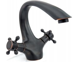Rea Retro Old Black Low - Wastafelkraan - Zwart