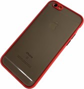 Apple iPhone 6 / 6S - Silicone transparante hard hoesje Daan rood - Geschikt voor
