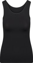 RJ Bodywear Pure Color dames top (1-pack) - hemdje met brede banden - zwart - Maat: 4XL