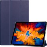 Tablet Hoes geschikt voor Lenovo Tab P11 Pro 11.5 inch - Tri-Fold Book Case - Cover met Auto/Wake Functie - Donker Blauw
