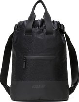 Vooray Flex Cinch Backpack - 23L Drawstring Backpack / Sackpack (Black Foil)