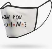 Duopack: How you doin wasbare mondmasker - L / Stoffen mondkapjes met print / Wasbare Mondkapjes / Mondkapjes / Uitwasbaar / Herbruikbare Mondkapjes / Herbruikbaar / Ov geschikt / Mondmaskers