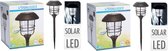 2x Progarden Solar tuinlamp 170 x 58,5 cm - alu met glas