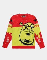 Shrek - Knitted Kersttrui - 2XL - Rood/Geel