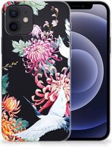GSM Hoesje iPhone 12 | 12 Pro (6.1") Smartphonehoesje Customize Bird Flowers