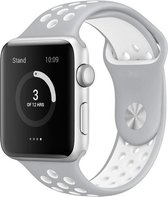 watchbands-shop.nl bandje - bandje geschikt voor Apple Watch Series 1/2/3/4 (38&40mm) - Grijs - M/L
