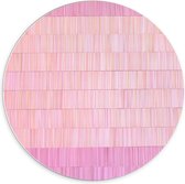 Forex Wandcirkel - Roze Franjes - 70x70cm Foto op Wandcirkel (met ophangsysteem)