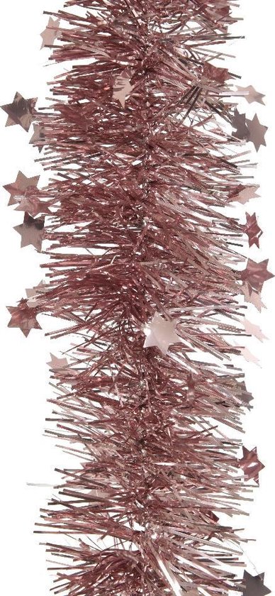 Paleis pellet Paragraaf Snowflake Kerstboom slinger ster roze Ø10x270cm | bol.com