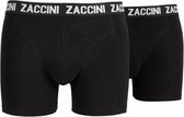 Zaccini Heren boxershort 2-pak uni  - M  - Zwart