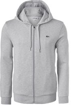 Lacoste heren hoodie sweatvest - met rits - lichtgrijs vest -  Maat: 4XL