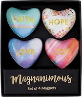 Magneet - Magnet Set Heart Faith Hope Love (set of