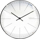 NeXtime NE-3506WI Wandklok Big Stripe Ø20 Glas Wit