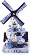 Stellingmolen Kuspaar Delfts Blauw 10 Cm - Souvenir