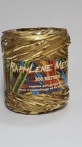 Krullint Raffia Metaal Goud 200 meter (1 rol)