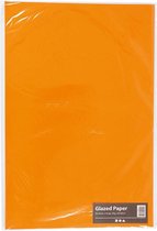 Glanspapier. oranje. 32x48 cm. 80 gr. 25 vel/ 1 doos