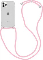 Apple iPhone 12 Pro Max Hoesje Back Cover met Koord Roze