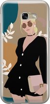 Samsung Galaxy A5 2017 hoesje siliconen - Abstract girl - Soft Case Telefoonhoesje - Print / Illustratie - Multi