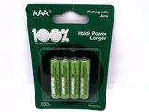 Oplaadbare batterijen 4 stuks AAA 800mAH