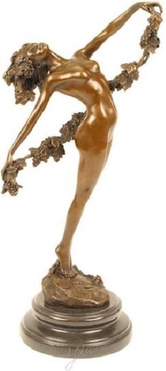 Bronzen beeld - "The Vine" - Naakte vrouw, Liaan - 41,8 cm hoog