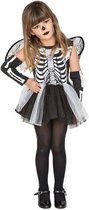 Witbaard Verkleedjurk Skelet Meisje Polyester Zwart/wit Mt 92-110