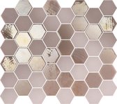 1m² -Mozaiek Valencia Hexagon Roze 4,3x4,9