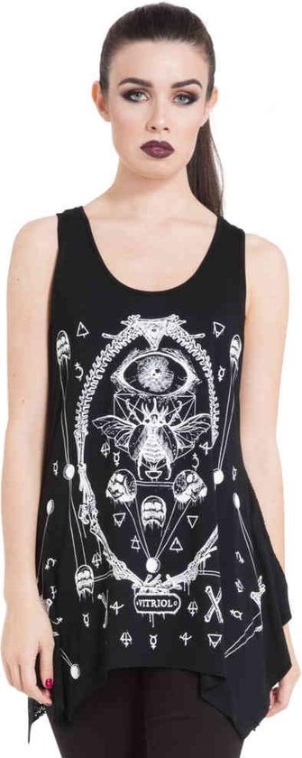 Jawbreaker Vitriol Skull Mesh Dames Top - zwart - M