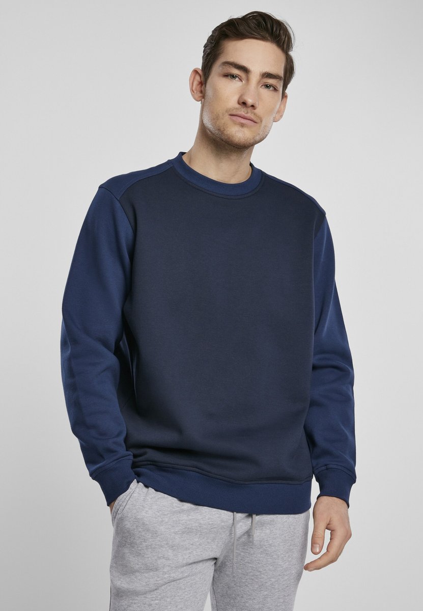 Urban Classics 2-Tone Raglan Sweater/trui M Blauw