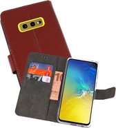 Booktype Telefoonhoesjes - Bookcase Hoesje - Wallet Case -  Geschikt voor Samsung Galaxy S10e - Bruin