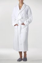 [SintTip] Knuffelzachte Bamboe Sauna Badjas Wit - unisex maat 3XL - dames / heren - hotelkwaliteit - luxe badstof badjas met sjaalkraag - ochtendjas/duster/badmantel - Tijdelijk in prijs verl