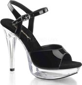 Fabulicious Sandaal met enkelband -42 Shoes- COCKTAIL-509 US 12 Zwart