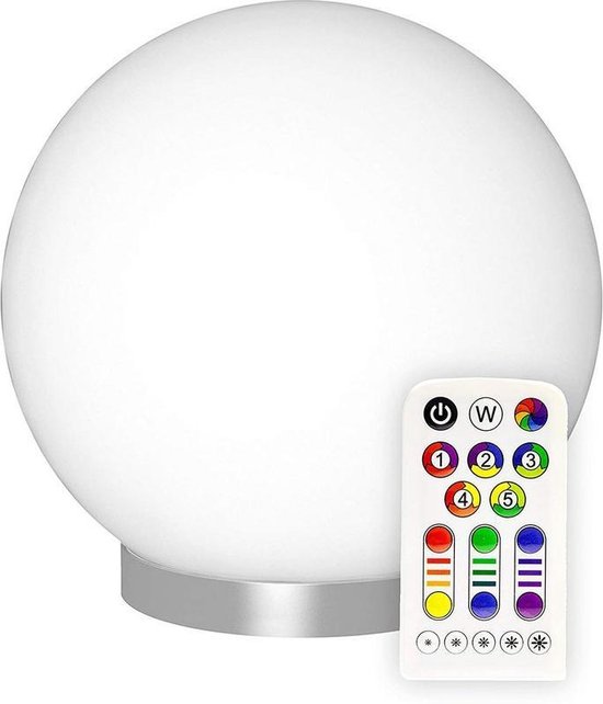 Haringen Zwakheid Dhr Müller LED tafellamp Globe 8W RGBW met afstandsbediening | bol.com
