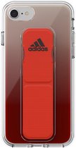 adidas Sport Grip kunststof hoesje voor iPhone 6, 6s, 7, 8 en SE 2020 SE 2022 - transparant met rood