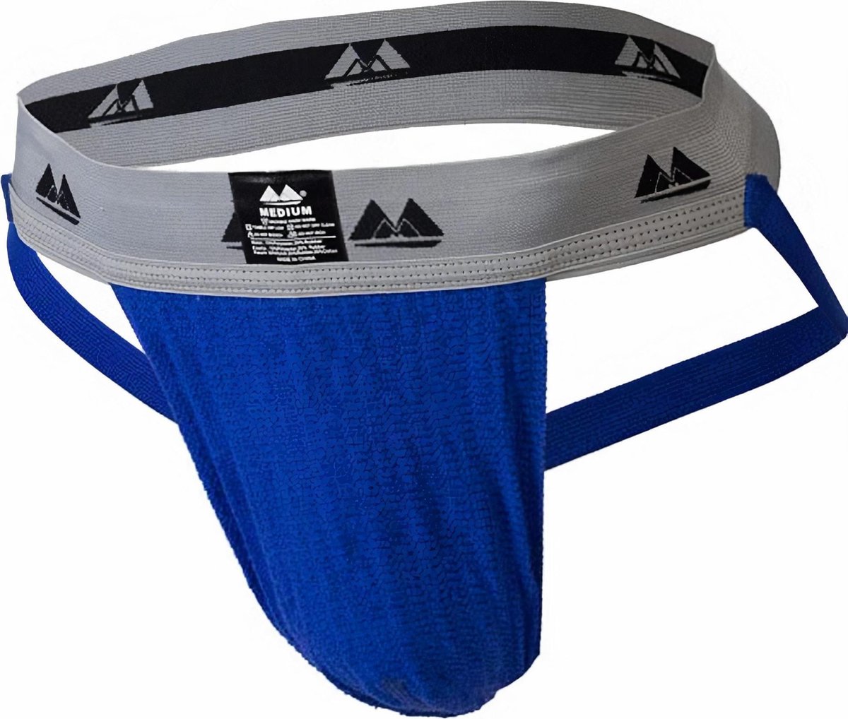 MM Sports Original Edition Swimmer/Jogger Jockstrap 2 inch Blue - MAAT S - Heren Ondergoed - Jockstrap voor Man - Mannen Jock