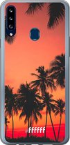 Samsung Galaxy A20s Hoesje Transparant TPU Case - Coconut Nightfall #ffffff