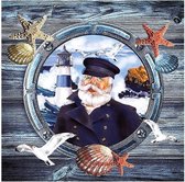 40x Servetten Maritiem 3-laags - Servetten strand thema - Servetten sea food