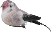 6x Decoratie vogels/vogeltjes op clip 12 cm - Decoratievogeltjes/decoratievogels