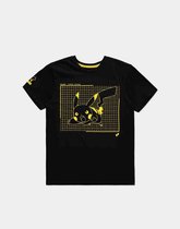 PokÃ©mon Heren Tshirt -XL- Attacking Pika Zwart