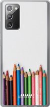 Samsung Galaxy Note 20 Hoesje Transparant TPU Case - Pencils #ffffff