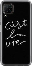 Huawei P40 Lite hoesje - C'est la vie | Huawei P40 Lite  case | Siliconen TPU hoesje | Backcover Transparant