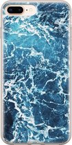 iPhone 8 Plus/7 Plus hoesje siliconen - Oceaan - Soft Case Telefoonhoesje - Natuur - Transparant, Blauw