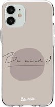 Casetastic Apple iPhone 12 Mini Hoesje - Softcover Hoesje met Design - Be kind Print