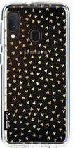 Casetastic Samsung Galaxy A20e (2019) Hoesje - Softcover Hoesje met Design - Golden Hearts Transparant Print