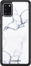 Samsung A31 hoesje - Marmer grijs | Samsung Galaxy A31 case | Hardcase backcover zwart