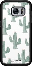Samsung S7 hoesje - Cactus print | Samsung Galaxy S7 case | Hardcase backcover zwart