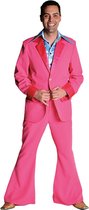 Jaren 80 & 90 Kostuum | Roze Saturday Night Boogie Night | Man | Large | Carnaval kostuum | Verkleedkleding