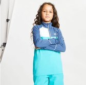 Dare2B Formate sneldrogende Core Stretch tussenlaag voor kinderen met halve rits, donker denim keramiekblauw