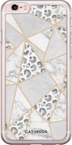 iPhone 6/6S hoesje siliconen - Stone & leopard print | Apple iPhone 6/6s case | TPU backcover transparant