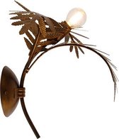 QAZQA botanica - Landelijke Wandlamp voor binnen - 1 lichts - D 27 cm - Goud/messing -  Woonkamer | Slaapkamer